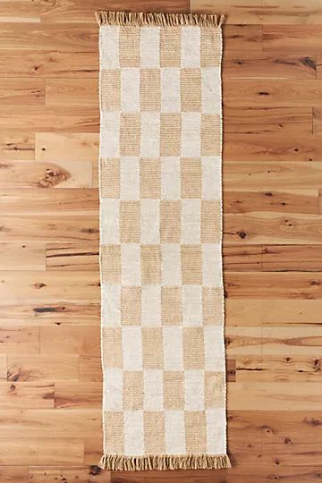 Amber Lewis for Anthropologie Checkered Jute Rug | Anthropologie (US)