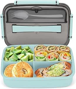 Bento Box Adult Lunch Box, Lunch Containers for Adults, 50-oz Bento Lunch Box for Kids with Compa... | Amazon (US)