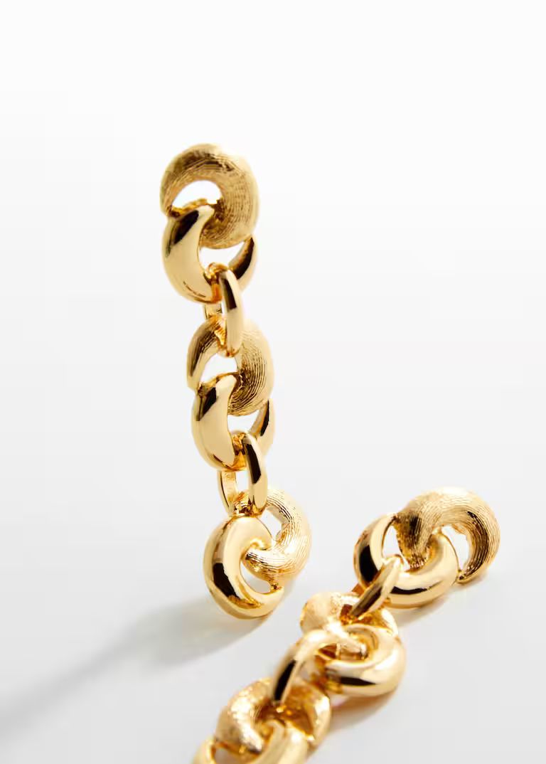 Long earrings with intertwined hoops | MANGO (UK)