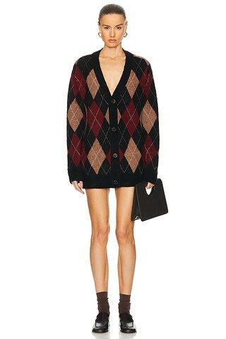 Argyle Sweater Cardigan | FWRD 