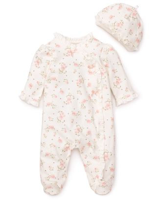Girls' Vintage Rose Footie & Cap - Baby | Bloomingdale's (US)