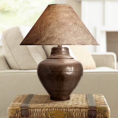 Keaton Copper Finish Southwest Table Lamp | Lamps Plus