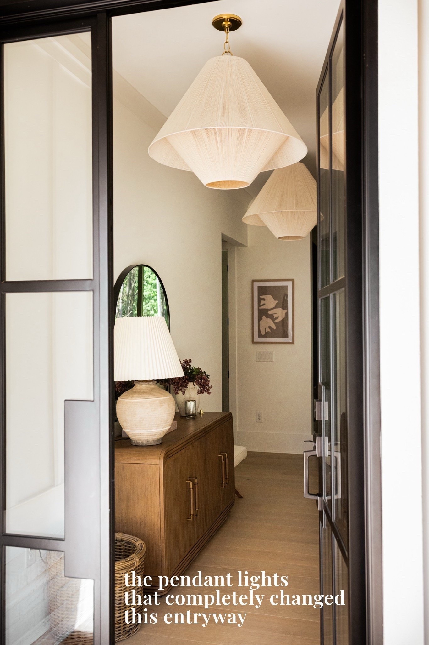 Lighting sets the mood, and these textured pendants add that perfect touch of warmth + drama while keeping everything soft and cohesive. 💡

#porcheandco #modernclassic #lightingdesign #entrywaystyle #neutralhome #modernclassicinteriors #interiorinspo #pendantlights #cozyhome #entrywaylighting #homeaesthetic #modernhomevibes

Do you want to bring our dreamy Modern Classic style interior design into your own home? 🏡 You’re in luck! Reserve our Online Interior Design packages today -> https://porcheandco.com/edesign ✨ We can’t wait to work with you & design your home with #porcheandco


#LTKdayinmylife #LTKstorytime #LTKHome