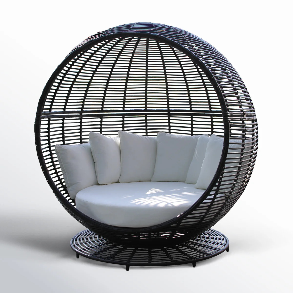 Carla 63" Wide Outdoor Wicker Patio Daybed with Sunbrella Cushions | Wayfair North America