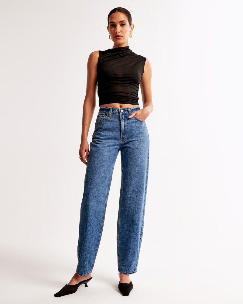 High Rise Tapered Loose Jean | Abercrombie & Fitch (US)