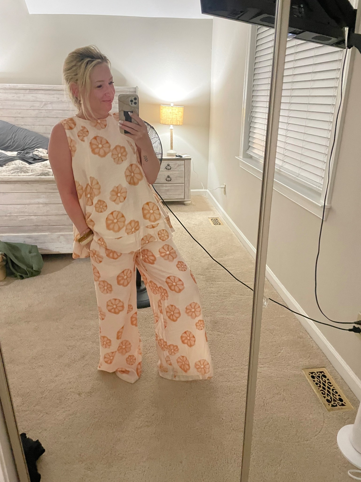 THIS SET 😍👏 the easiest throw-on-and-go look that still feels styled

Lightweight, flowy, and SO comfortable — perfect for spring days, beach trips, or just running errands while still looking put together. The wide-leg pants give that effortless, elongated look (yes please 🙌), and the print makes it feel fun without trying too hard.

Wearing size M in both pieces. Linking this set + similar options 🤍
My code is trilbysave40
#ltkstyle #ltkover40 #petitefashion #springoutfits #vici

#LTKTravel #LTKootd #LTKPetite