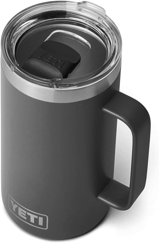 YETI Rambler 24 oz Mug, Vacuum Insulated, Stainless Steel with MagSlider Lid, Charcoal | Amazon (US)