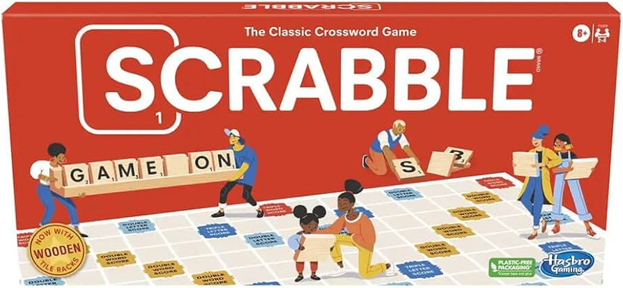 Hasbro Gaming Scrabble Board Game, Classic Word Games for Kids Ages 8 and Up, Fun Family Game for... | Amazon (US)