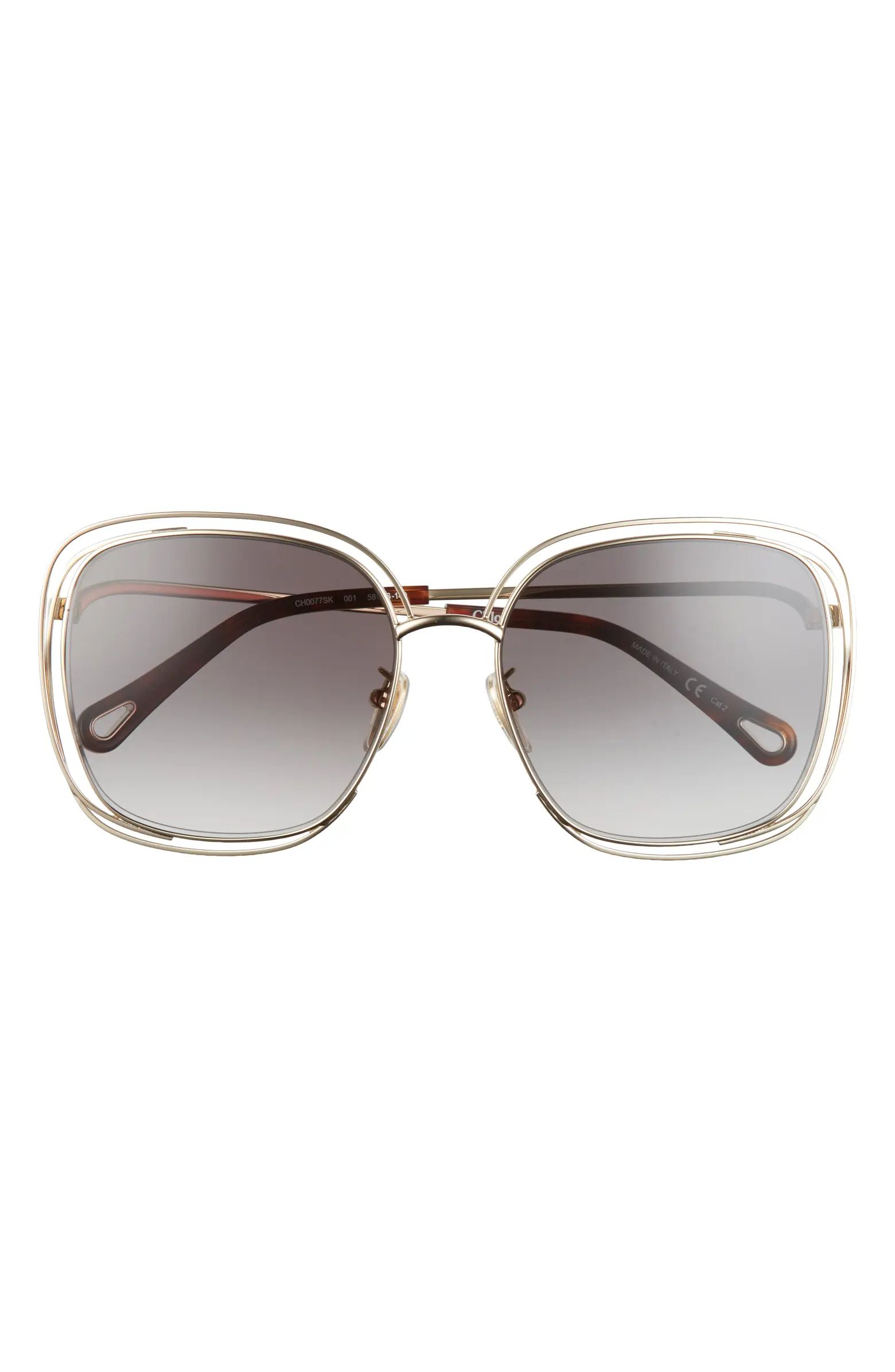 58mm Square Sunglasses | Nordstrom