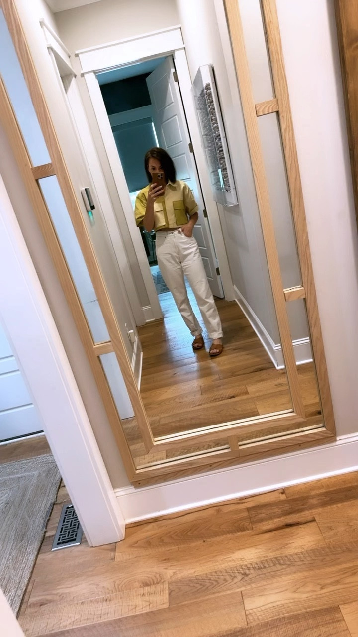 Top is from Zara: “Gabardine Patchwork Shirt” everything else is linked