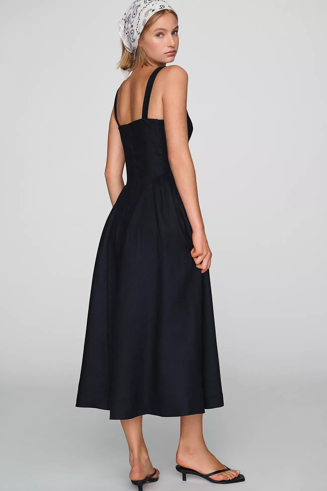 Reformation Birdie 100% Linen Midi Dress | Anthropologie (US)