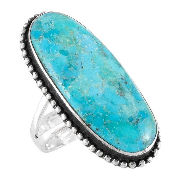 Turquoise Ring Sterling Silver R2561-C75 | TURQUOISE NETWORK