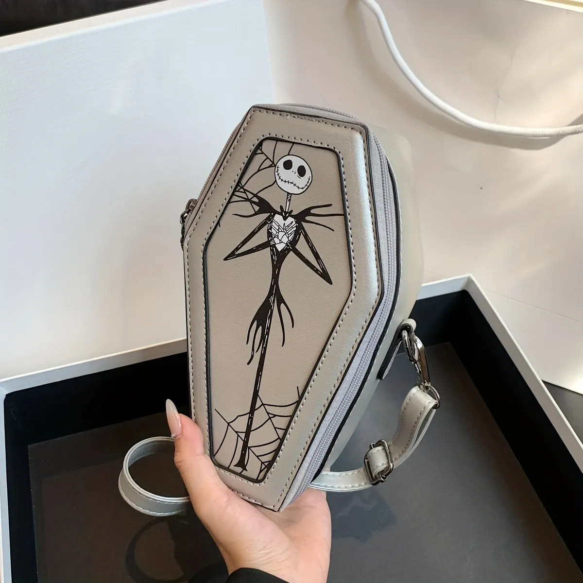 Gothic Coffin Shaped Novelty Bag Dark Ghost Face Crossbody Bag Horror Handbag Shoulder Purse For ... | Temu Affiliate Program