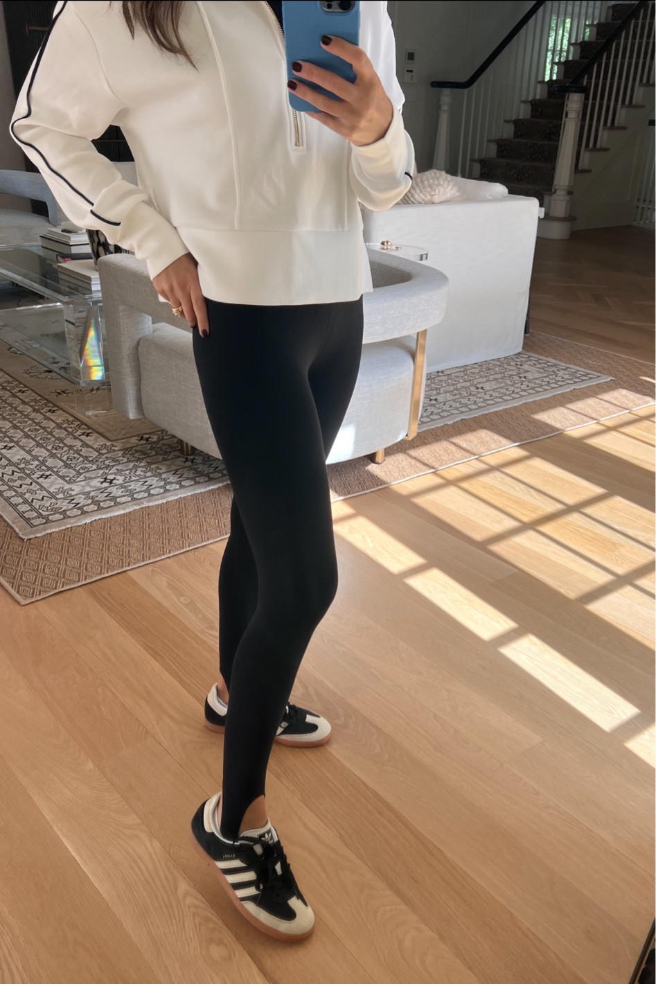 Finally found a pair of stirrup leggings that are comfortable and fit well! I’m wearing a size small and I would say they fit true to size. 

#LTKSeasonal