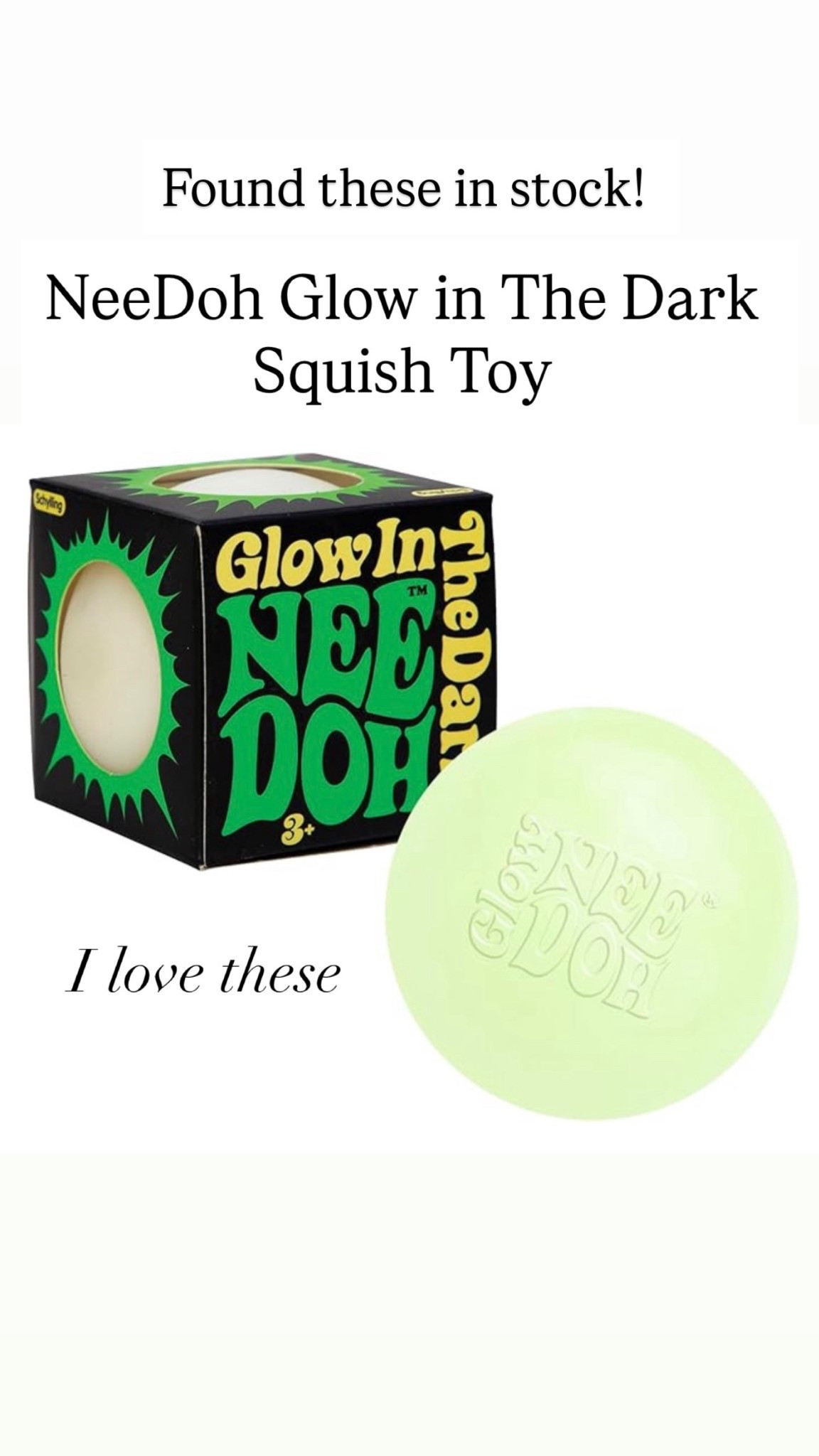 NeeDoh Glow in The Dark - Sensory Squeeze Toy 

#LTKKids