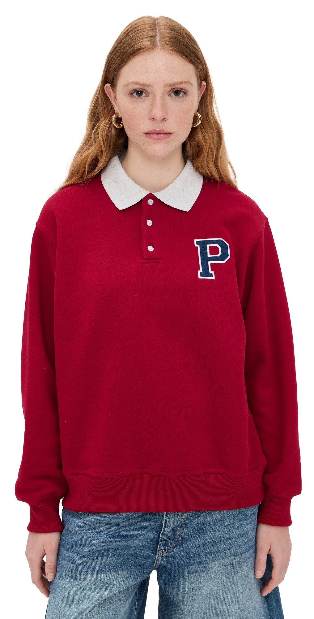 PARKE Rugby Sweater Maroon XXL | Shopbop