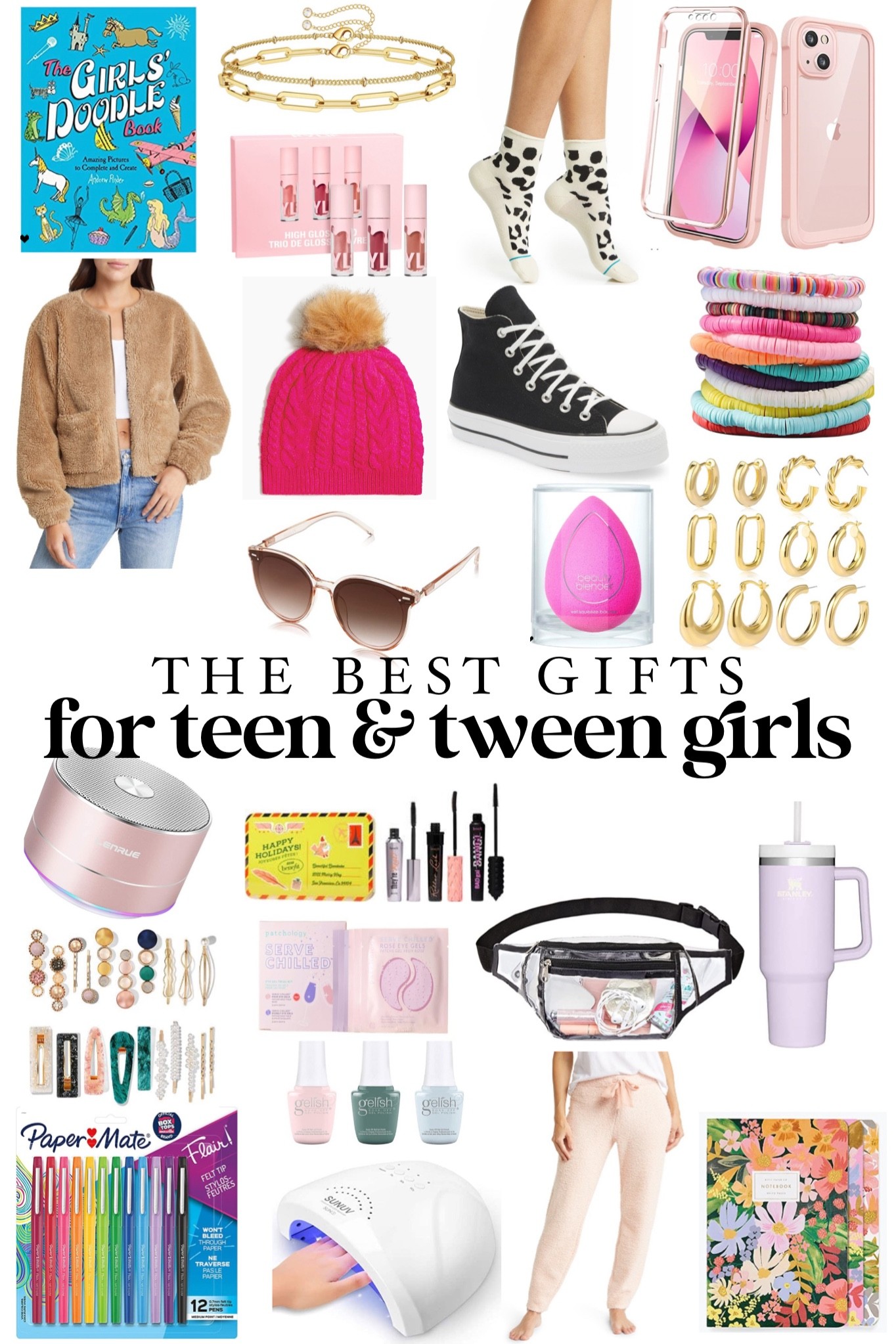 Platform converse, bracelets, mascara, Lip gloss, earrings, Stanley mugs, belt bags, barrettes, beanies, jackets and more. All the best gifts for teen girls. The best gift guide this season!
#LTKUnder50 #LTKUnder100 #LTKstyletip #LTKSaleAlert #LTKitbag #LTKShoecrush #LTKbeauty

Gift guide for teens.

#LTKSeasonal #LTKCyberweek #LTKHoliday
