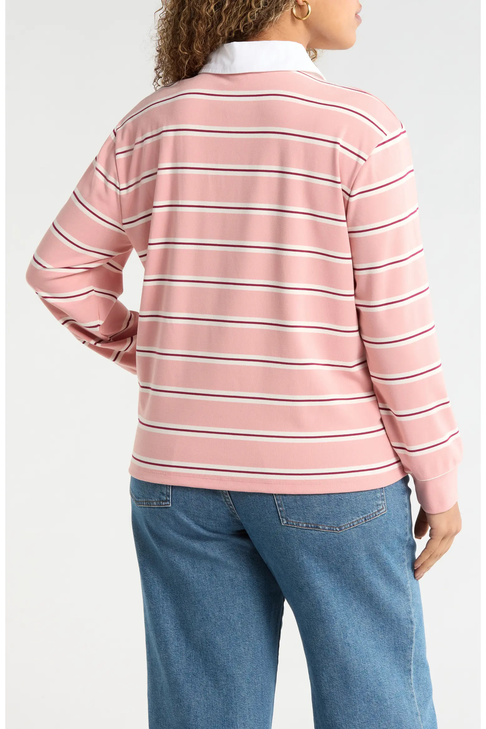 Stripe Long Sleeve Rugby Polo (Women) | Nordstrom | Nordstrom
