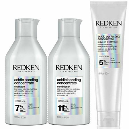 Redken Acidic Bonding Concentrate Shampoo Conditioner & Leave-In Treatment SET | Walmart (US)