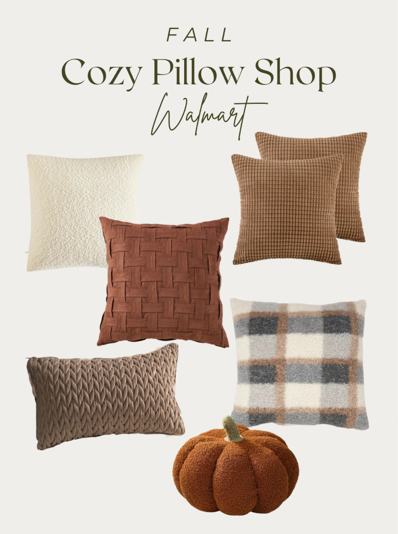 My top picks fall and cozy pillows from Walmart!

Pillows, decorative pillows, fall pillows, fall decorative pillows, cozy pillows, Sherpa pillow, pumpkin pillow, Halloween, fall decor, fall aesthetic, autumn decor, autumn season, seasonal decor, Walmart decor, Walmart finds, Walmart must haves, fall Walmart must haves, the best fall and warm tone pillows, cozy living room pillows, cozy bed pillows, best pillows from Walmart, home decor, midcentury modern, modern fall decor, pillow sale 

#LTKhome #LTKunder50 #LTKSeasonal