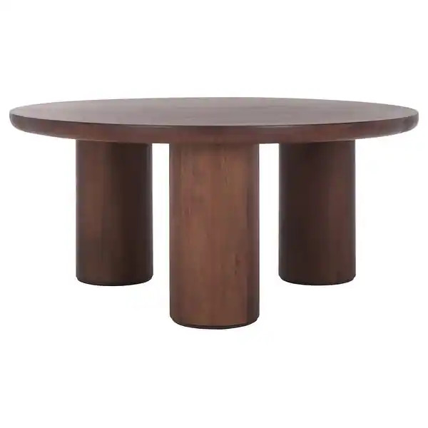 SAFAVIEH Home Mork 3-Leg Round Top Coffee Table - 40Wx40Dx18H - Brown | Bed Bath & Beyond