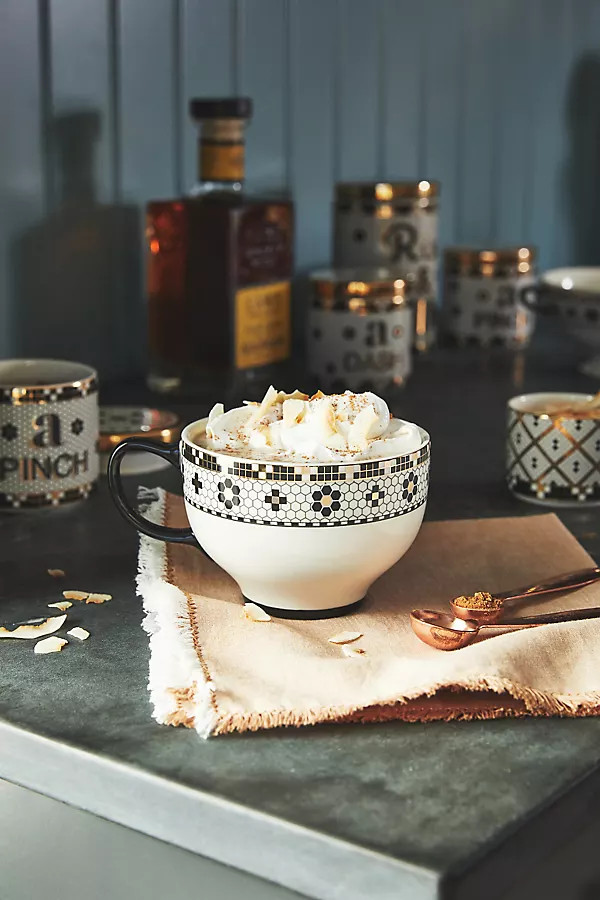 The Bistro Tile Stoneware Teacups, Set of 4 | Anthropologie (US)