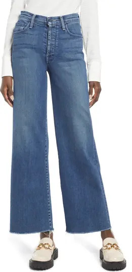 MOTHER The Tomcat Roller Raw Hem Wide Leg Jeans | Nordstrom | Nordstrom