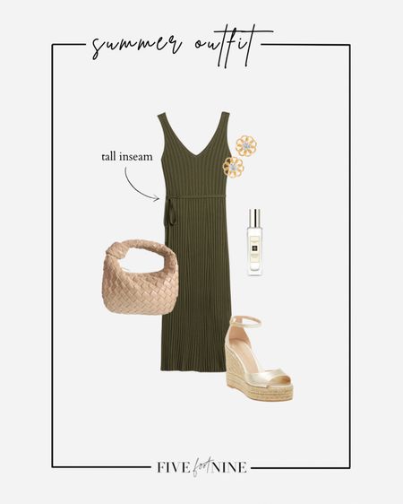 Green midi ribbed dress, gold espadrille wedges, Amazon quilted bag 

#LTKunder100 #LTKwedding #LTKworkwear