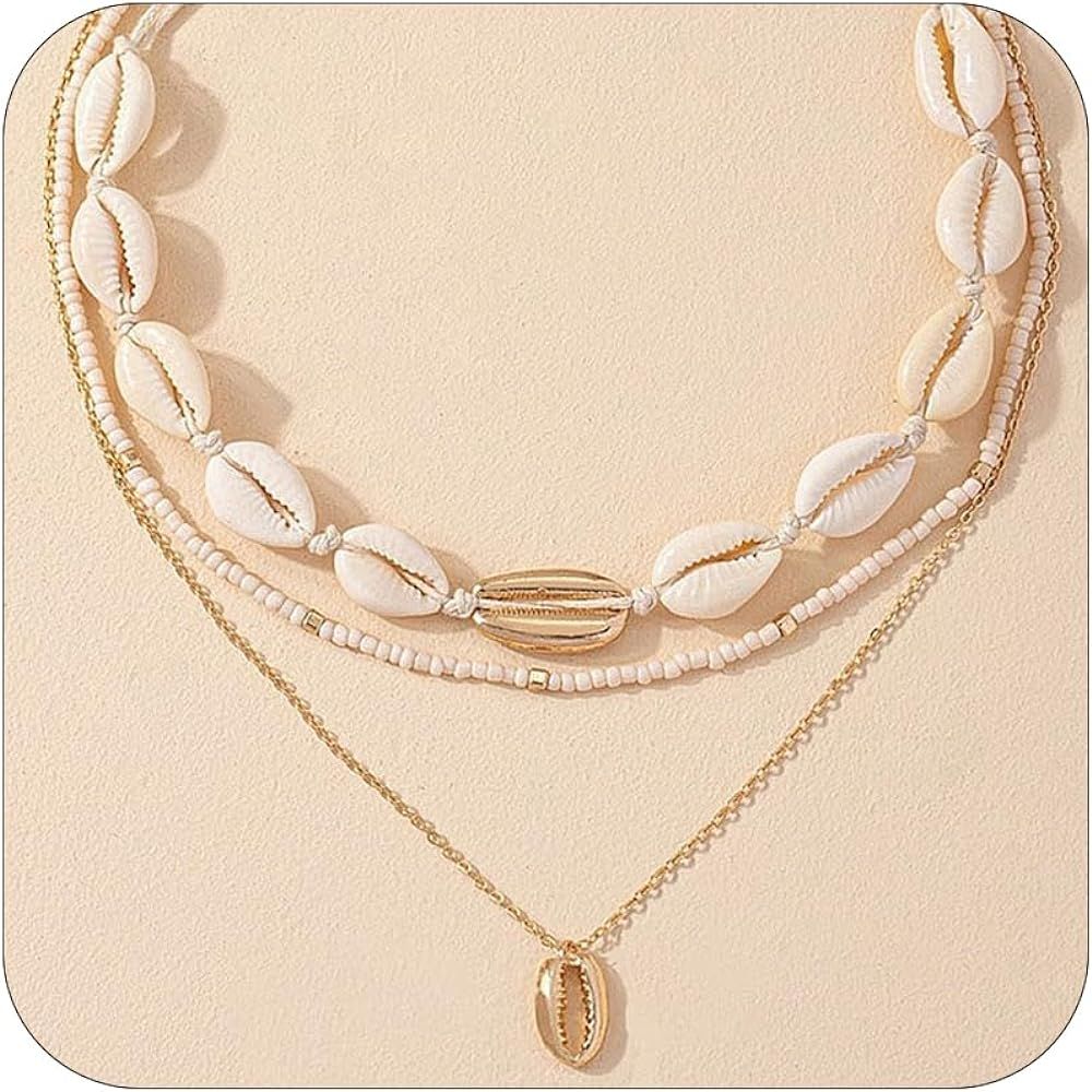 Summer Beach Necklaces for Women Boho Turquoise Necklaces Layered Necklace Sun Pendant Necklace P... | Amazon (US)