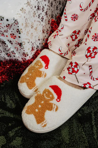 Gingerbread Man Women's Slippers | Katydid.com