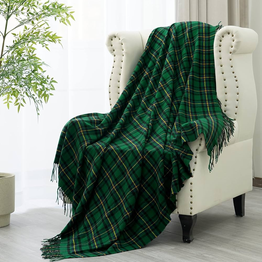 PHF Buffalo Plaid Throw Blanket, Lightweight and Soft Cozy Blanket for All Seasons, Checkered Pat... | Amazon (US)