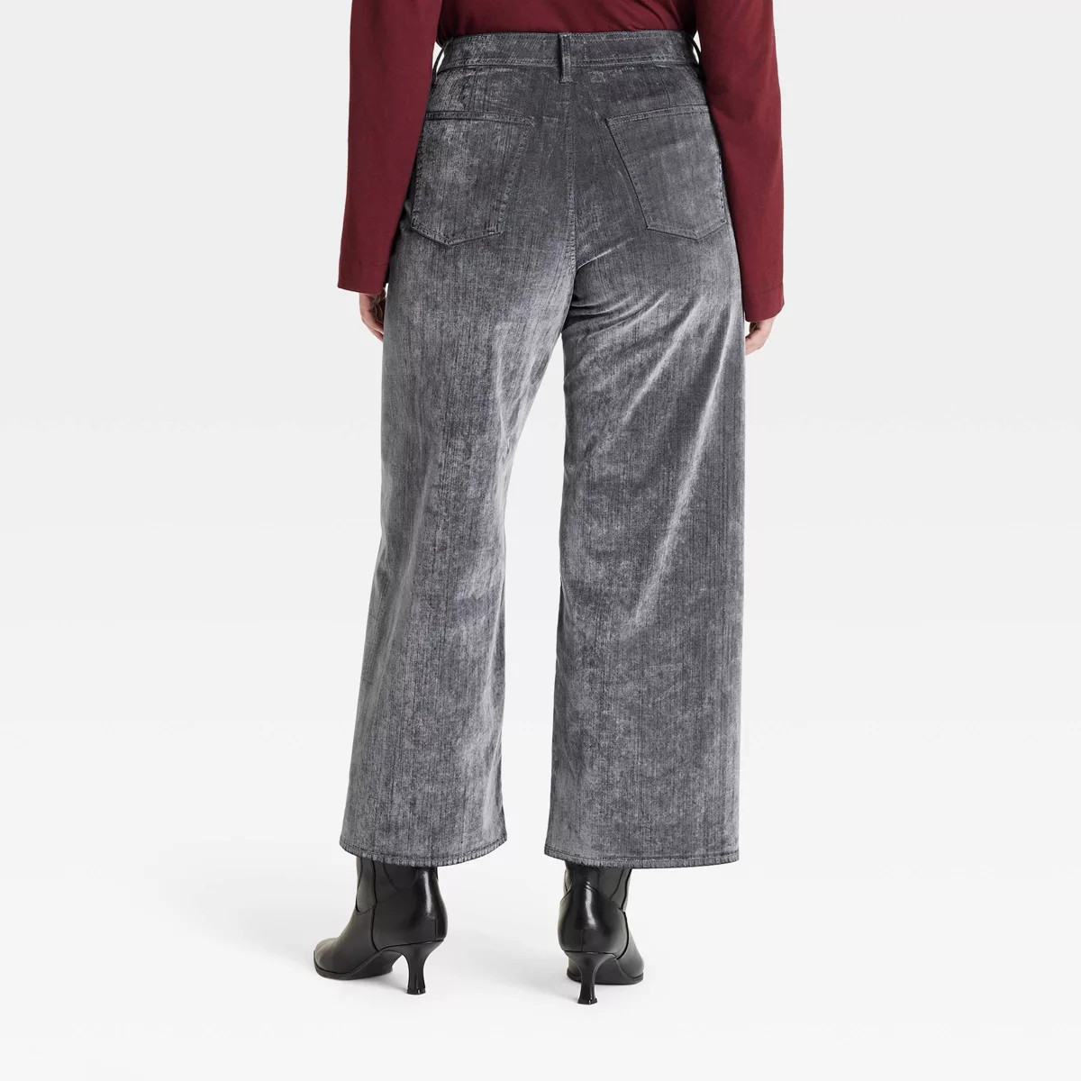 Women's High-Rise Holiday Flocked Sailor Wide Leg Ankle Jeans - Universal Thread™ | Target