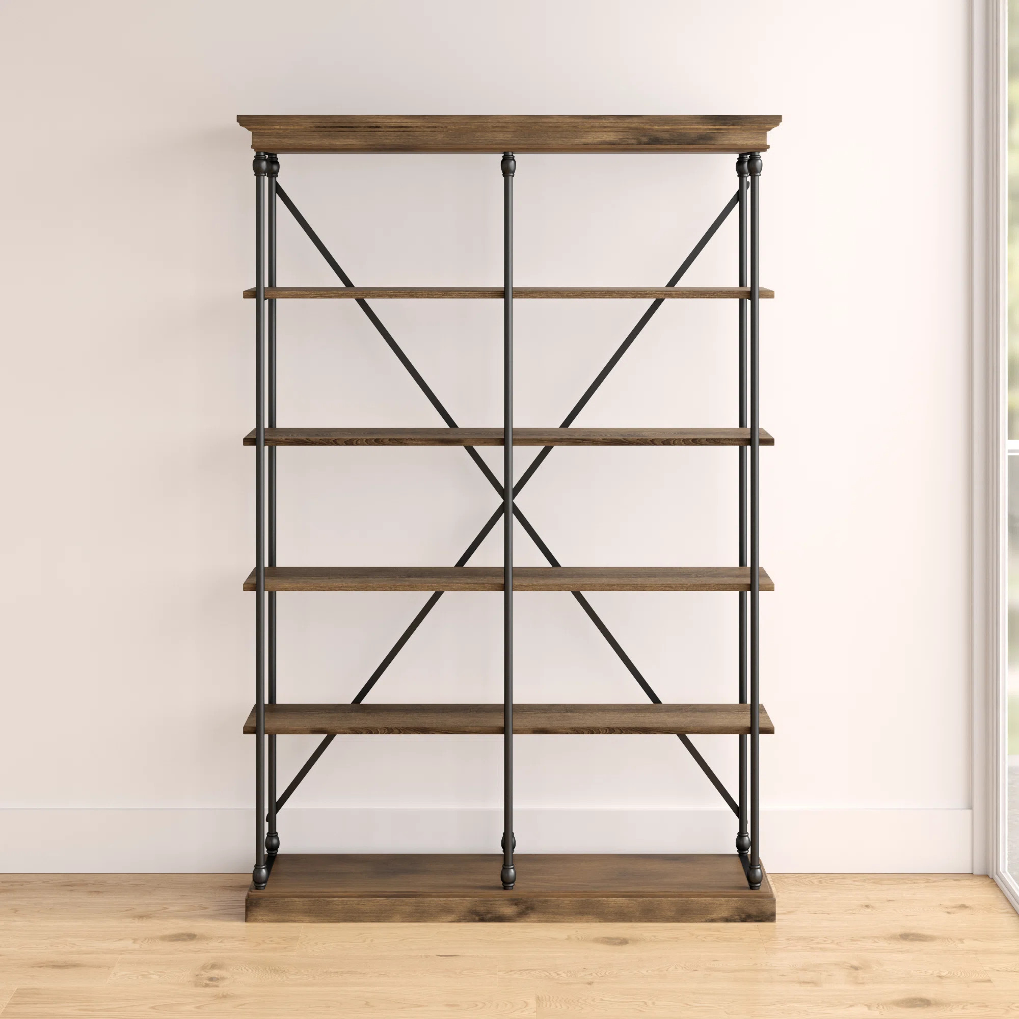 Nikolas 84.25'' H x 58'' W Etagere Bookcase | Wayfair North America