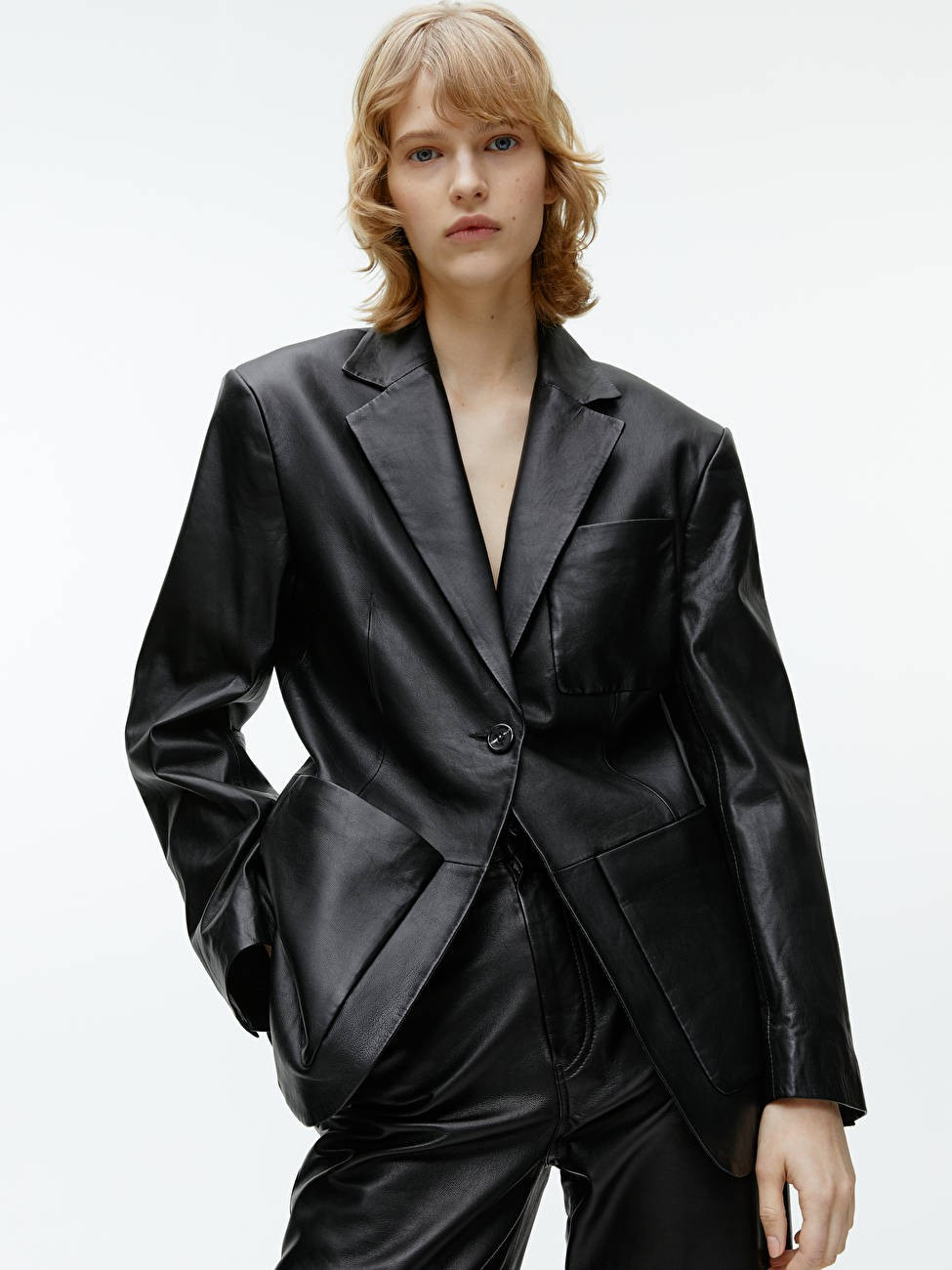 Lederblazer - Schwarz - Tailoring - ARKET DE | ARKET (EU)