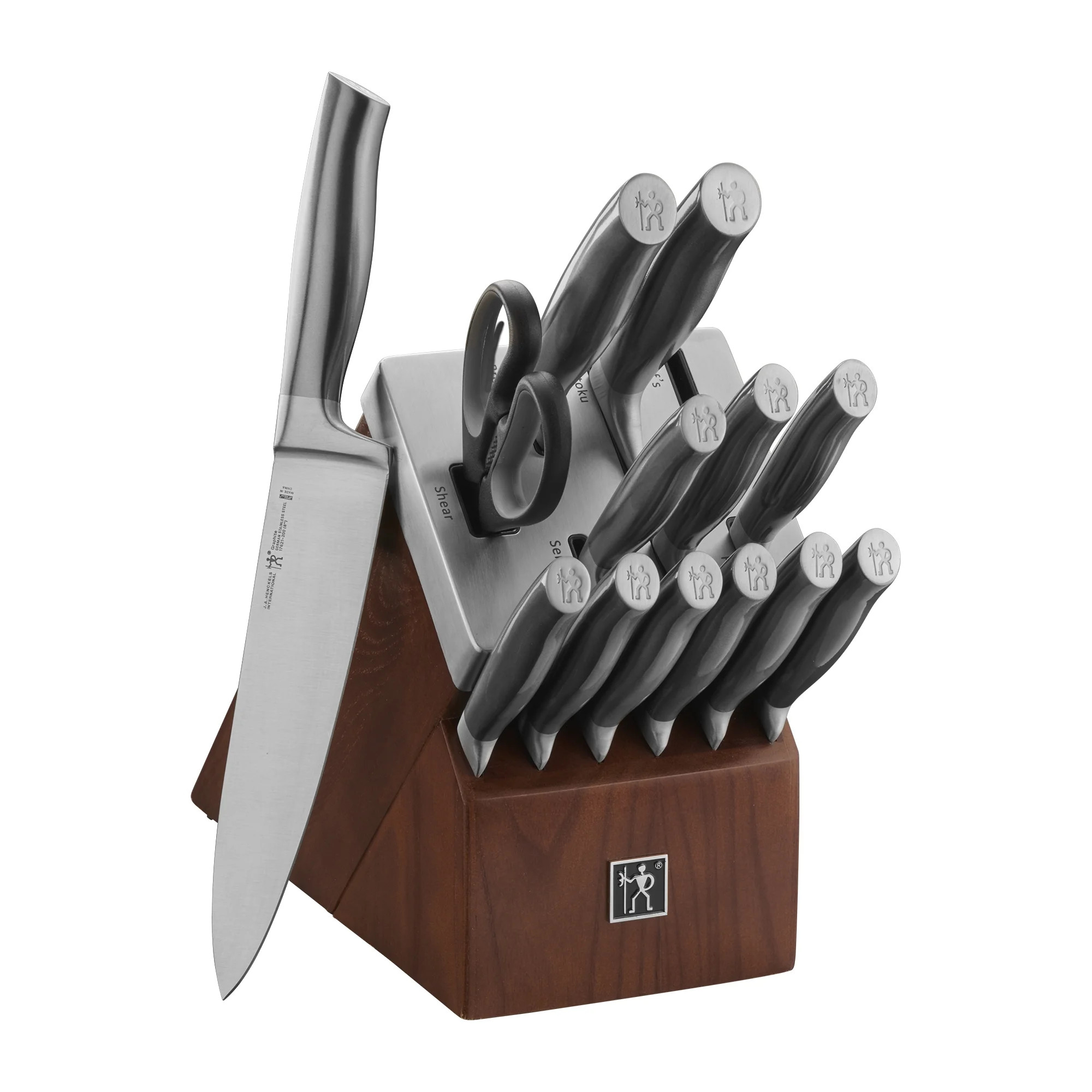 Henckels Graphite 14-pc Self-Sharpening Block Set - Brown | Walmart (US)