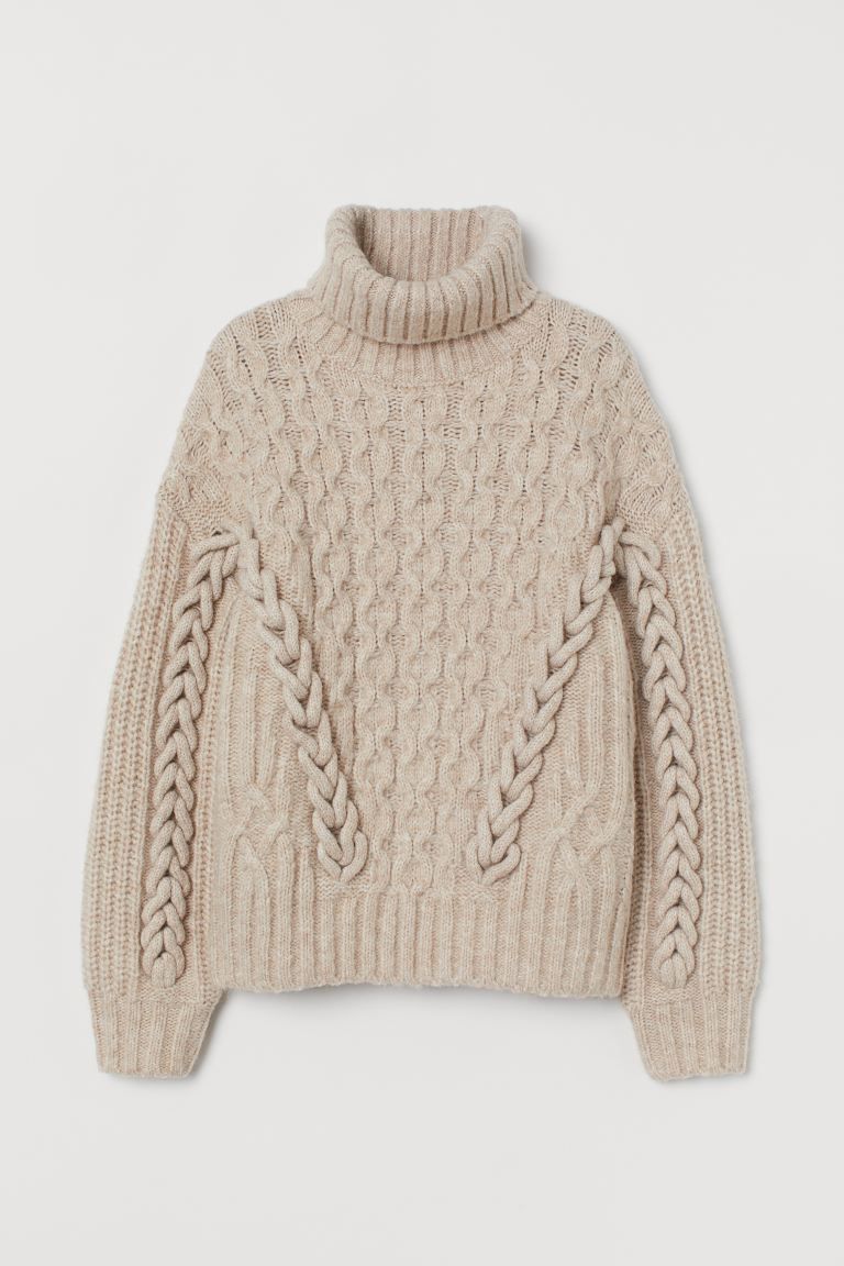 Cable-knit Turtleneck Sweater | H&M (US)