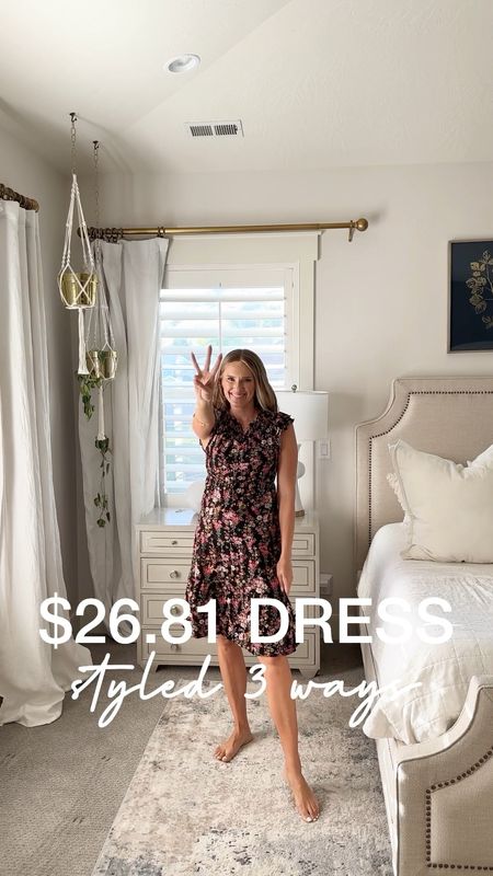 Affordable Walmart dress styled 3 ways! Date night or girl’s night out, feminine, and casual with a ball cap and sneakers. It’s true to size! I’m wearing a small.

#LTKsalealert #LTKstyletip #LTKunder50