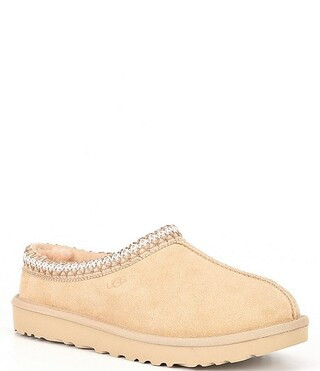 UGG® Women's Tasman Suede Embroidered Slippers | Dillard's
