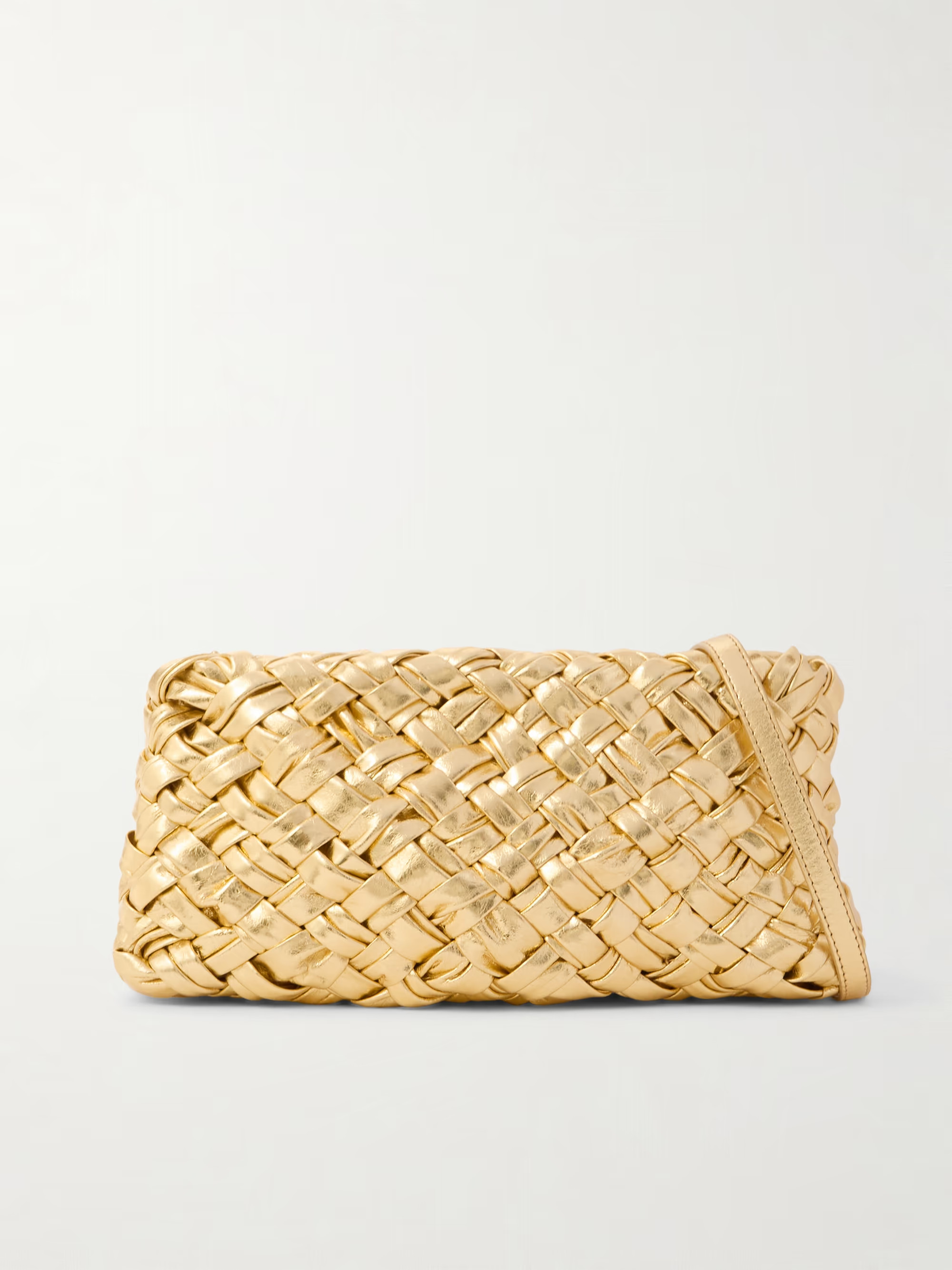 Kalimero Cha-Cha gathered intrecciato metallic leather shoulder bag | NET-A-PORTER (UK & EU)