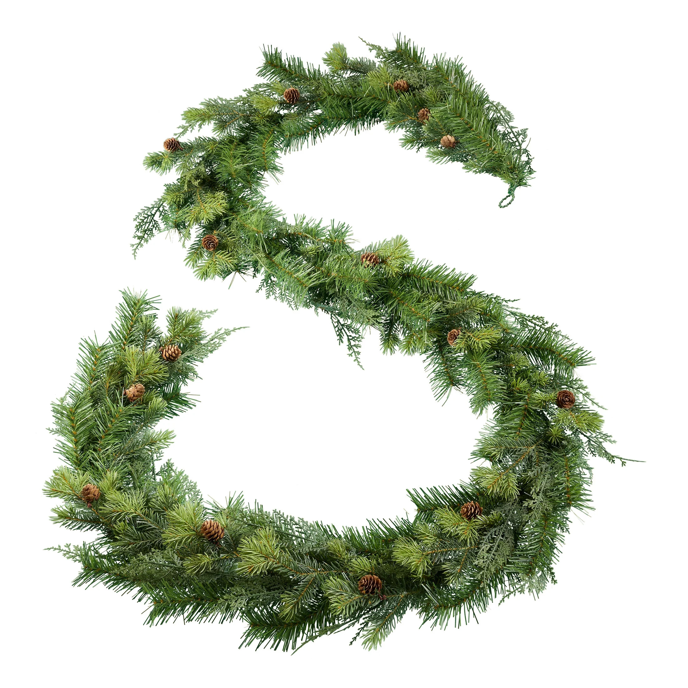 Sonoma Cypress Evergreen Artificial Christmas Garland, Green, 9', by Holiday Time | Walmart (US)