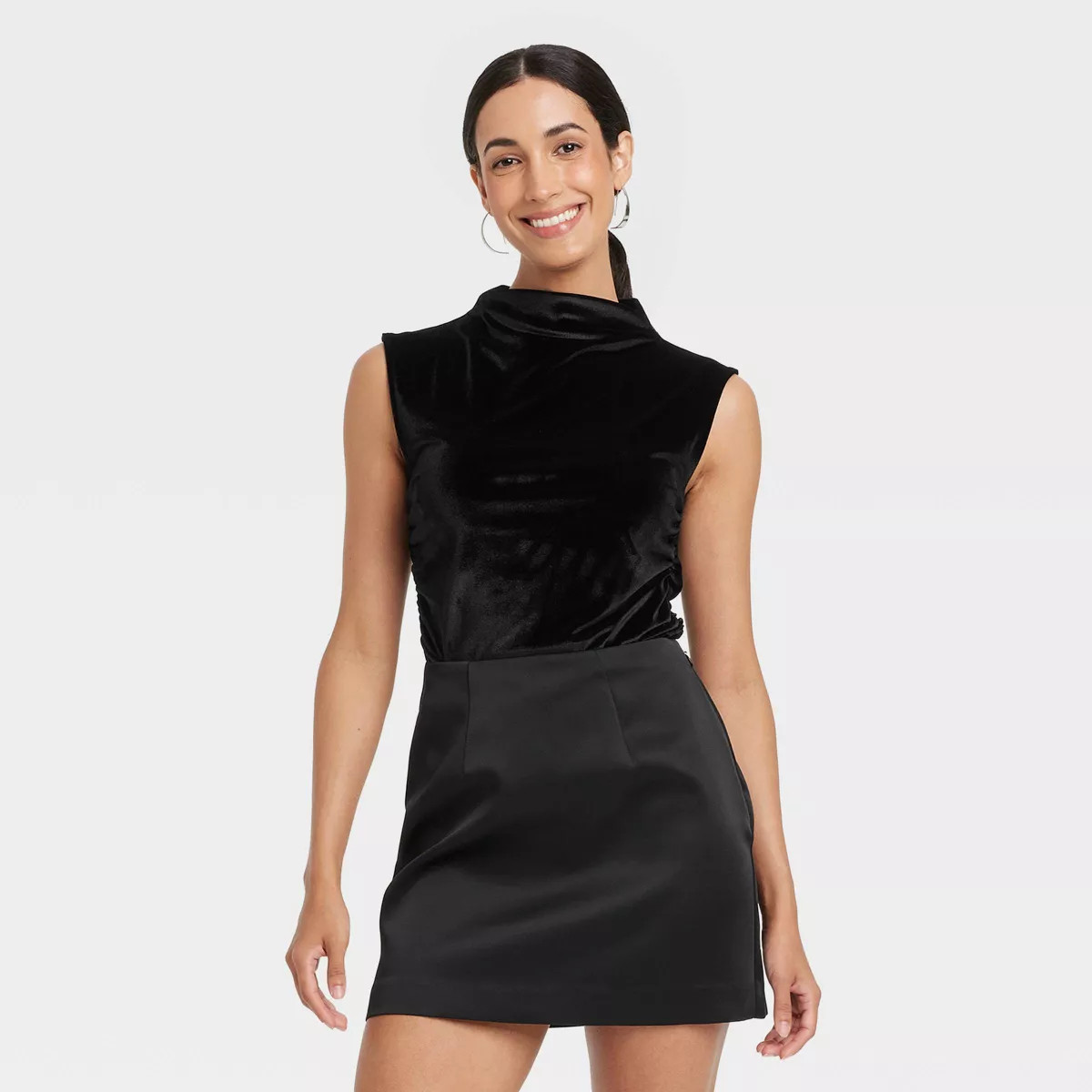 Women's Ruched Tank Top - A New Day™ Burgundy M | Target