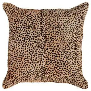 Leopard 100% Cow Hide 20" Throw Pillow in Animal Print by Kosas Home | Bed Bath & Beyond