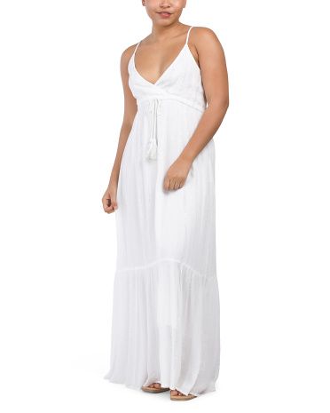 Sleeveless Lurex Detail Maxi Beach Dress | TJ Maxx