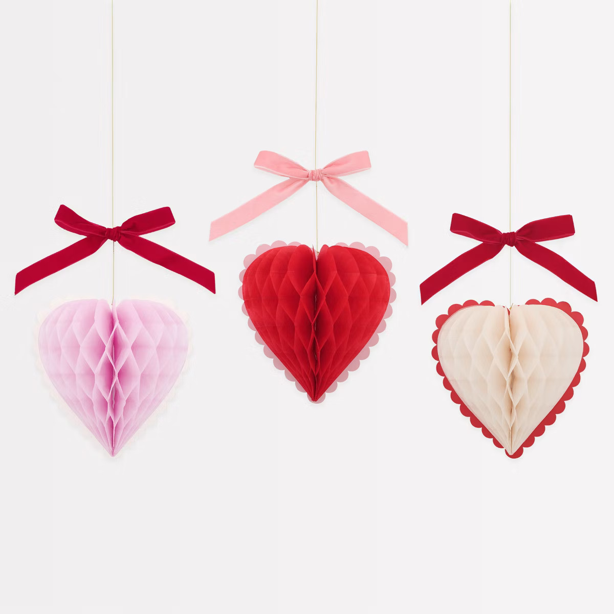 Meri Meri Honeycomb Heart Decorations (Pack of 8) | Target