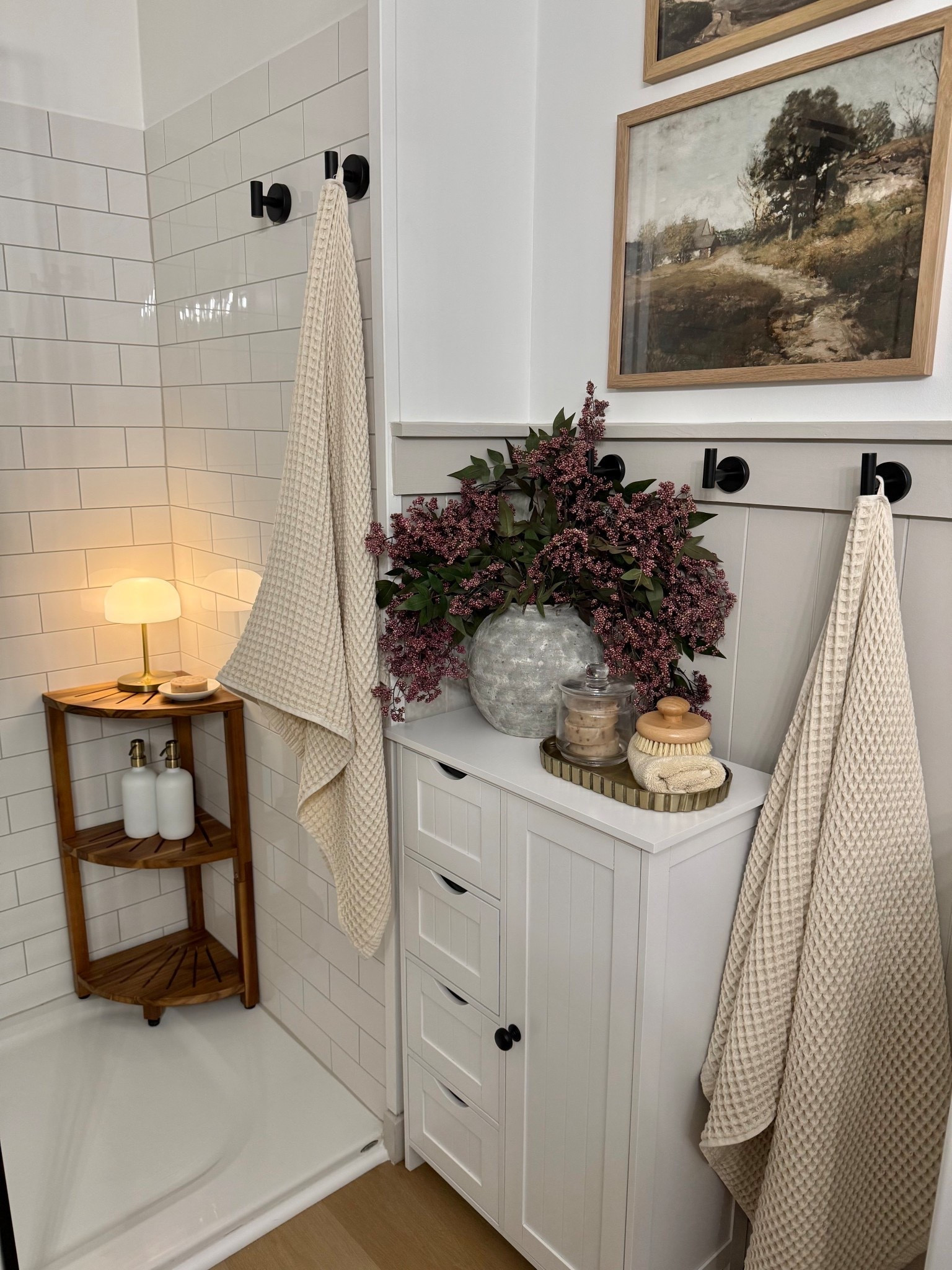 Neutral Bathroom Styling with Waffle Towels & Wooden Accents

Follow @farmtotablecreations on Instagram for daily home finds & cozy inspiration 🤍

Simple, clean, and elevated 🤍 This bathroom setup proves you don’t need a full renovation to create a beautiful space. Soft waffle towels, warm wood tones, and a few functional accents instantly make it feel styled and intentional. The tray keeps everyday essentials organized while the greenery adds that perfect touch of life.

#bathroomdecor #bathroomstorage #towels #bathroomorganization #homedecor #woodaccents #neutralhome #bathroominspo #showerdecor #homefinds

#LTKHome #LTKSaleAlert