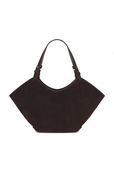 Flattered Dilba Mini Tote Bag in Suede Chocolate from Revolve.com | Revolve Clothing (Global)