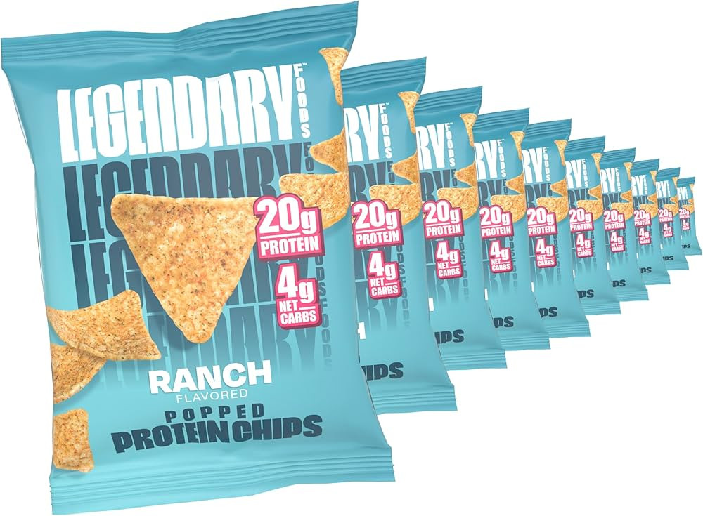 Legendary Foods - High Protein Tortilla Shaped Chips, 10x of Keto Friendly Low Carb and Gluten Fr... | Amazon (US)