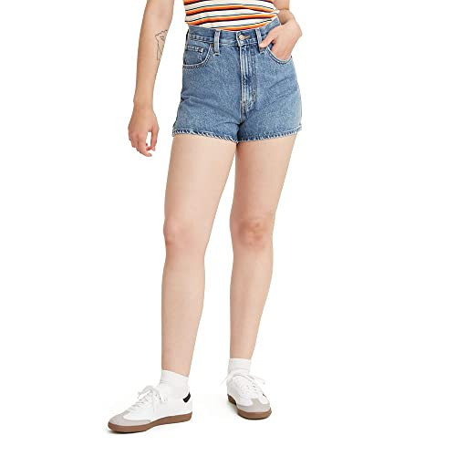 Levi's Women's High Waisted Mom Shorts, Amazing-Medium Indigo, 24 | Amazon (US)