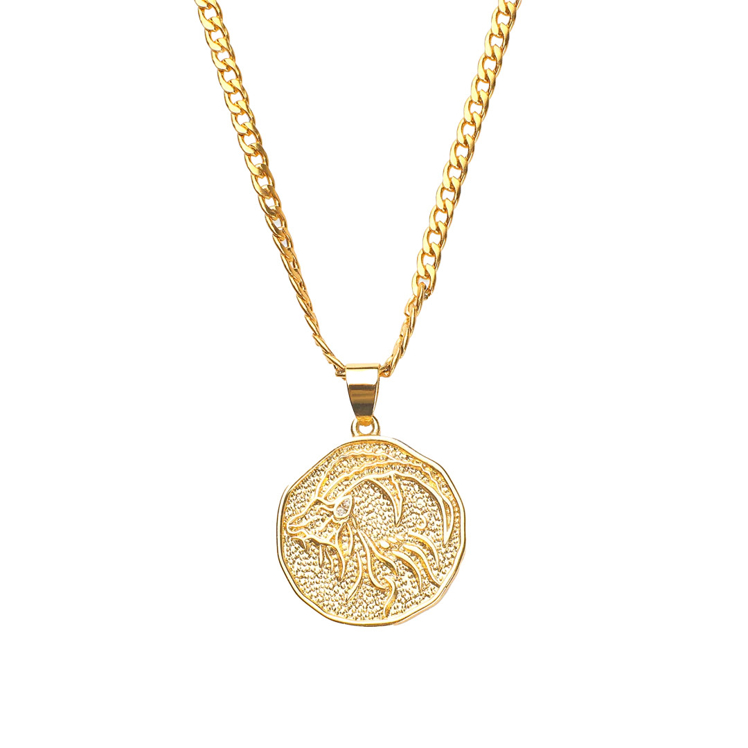 Astrological Sign Coin Pendant Necklace | Mint & Lily