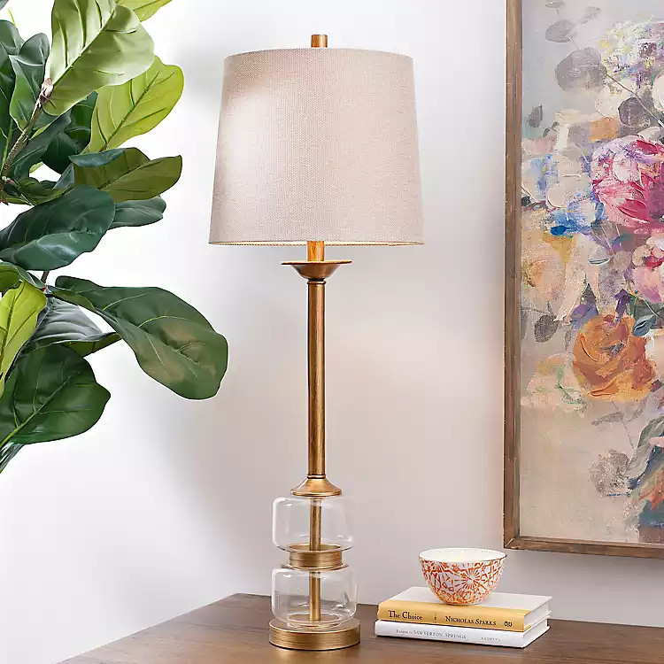 Deep Gold Glass Orb Buffet Lamp | Kirkland's Home